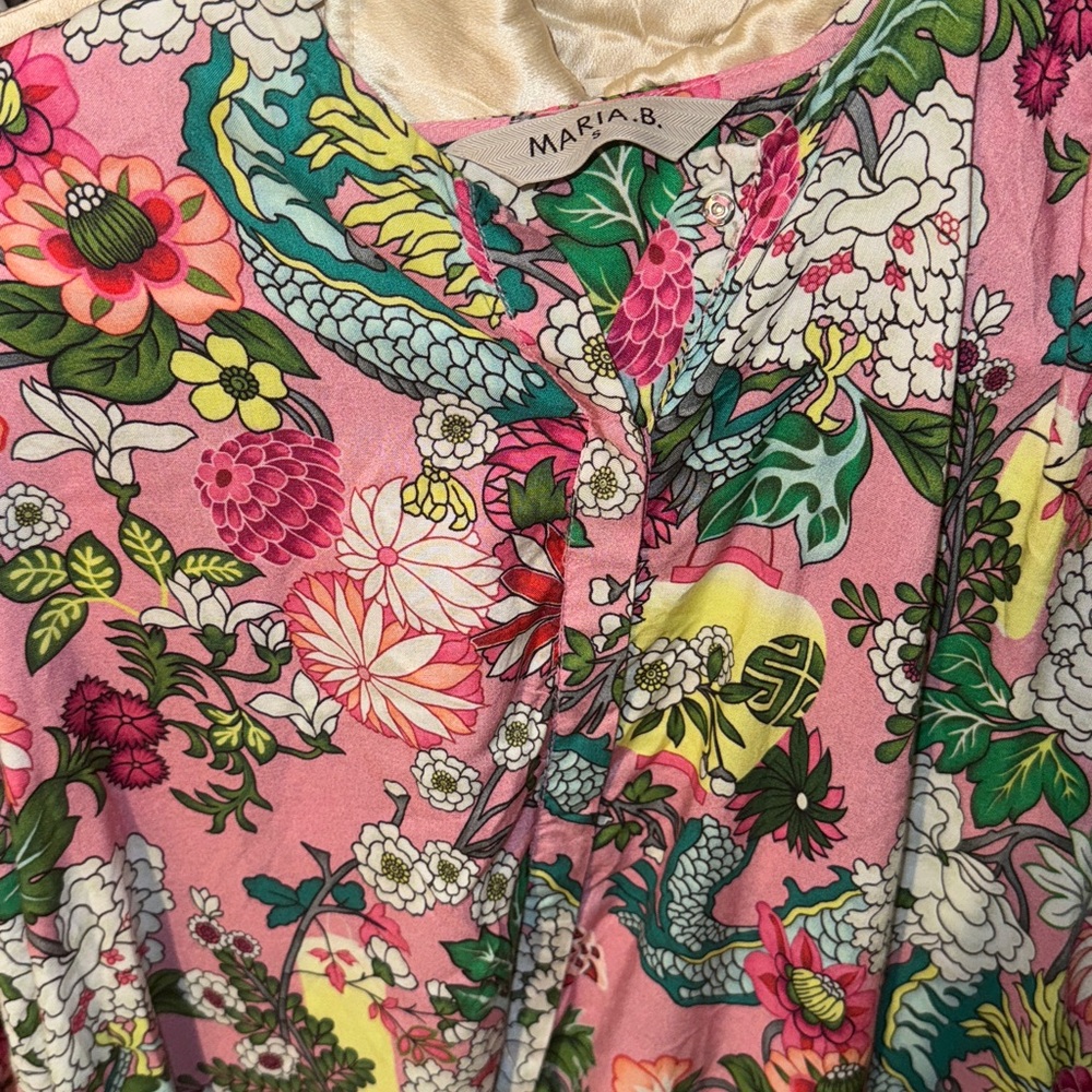 Maria B. Small Dress Bundle of 4 Floral Maxi Dresses Collection Long Sleeve - Picture 6 of 7